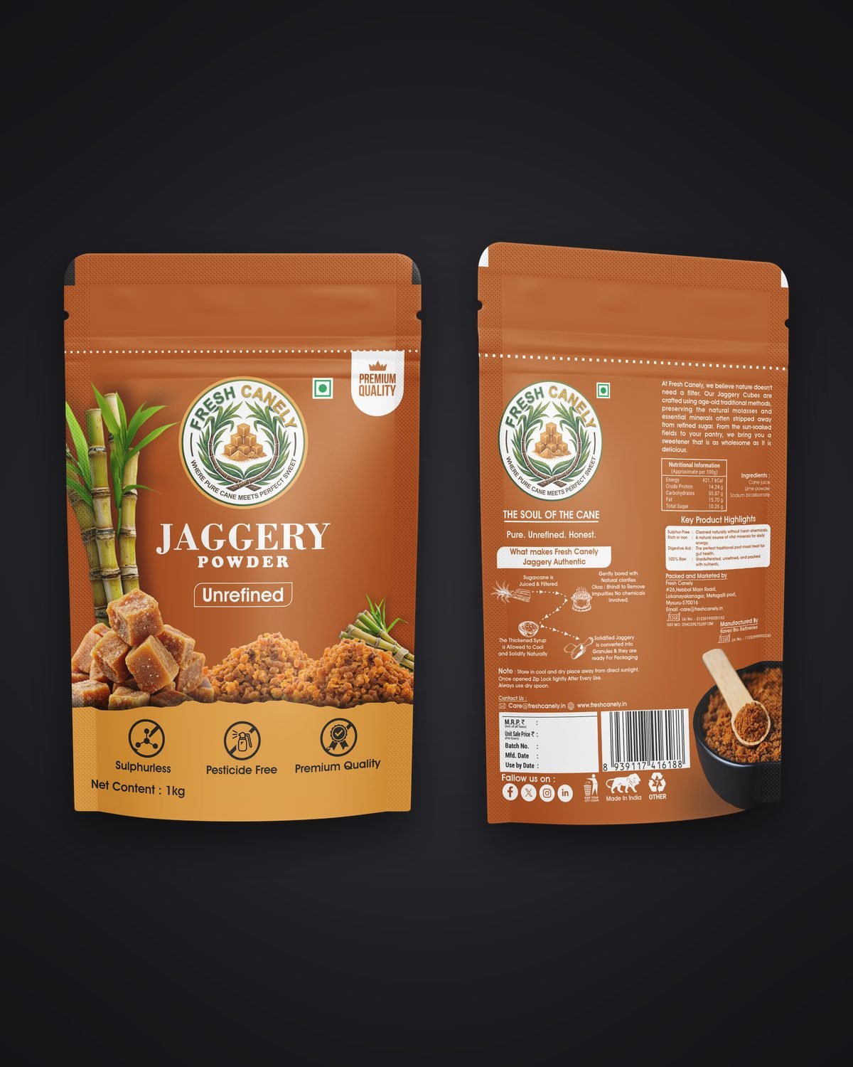 Freshcanely packaging design by Chaarvi Designs, Mysuru