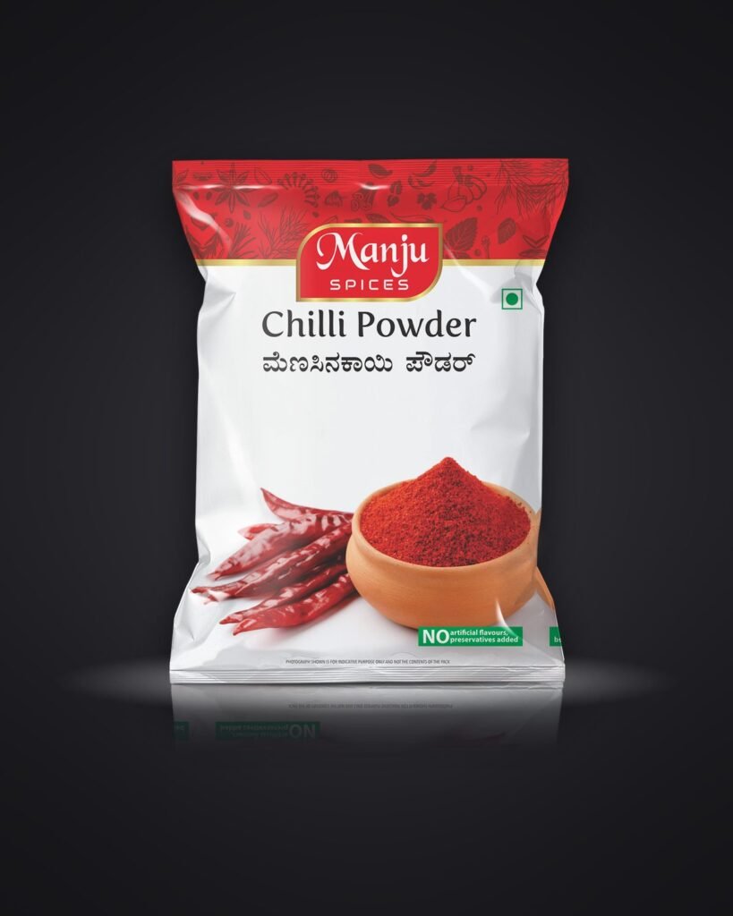 Manju Spices Range packaging design by Chaarvi Designs