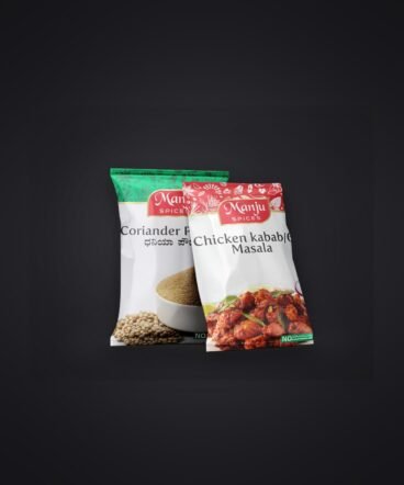 chaarvi-packaging-manju-spices-3 Manju Spices packaging design by Chaarvi Designs, Mysuru