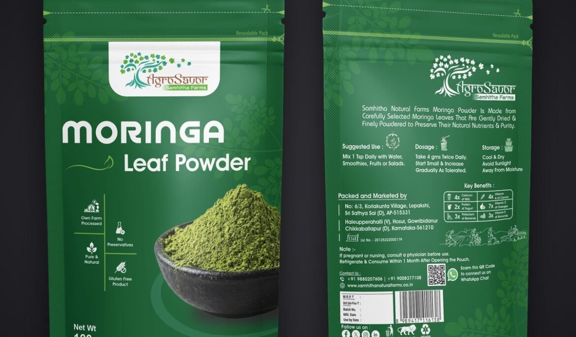 Samhitha Natural Farms packaging design by Chaarvi Designs, Mysuru