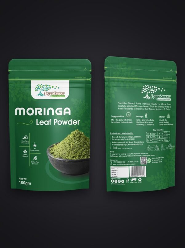 Samhitha Natural Farms packaging design by Chaarvi Designs, Mysuru