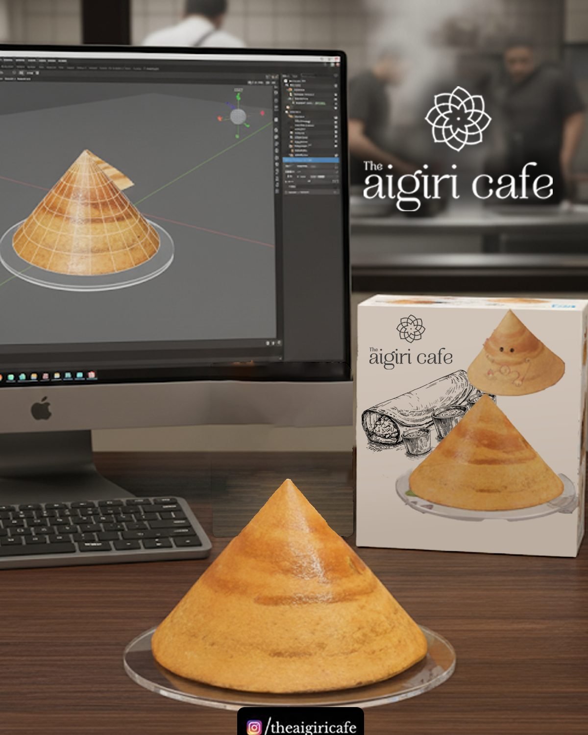 Aigiri Cafe social media design by Chaarvi Designs, Mysuru