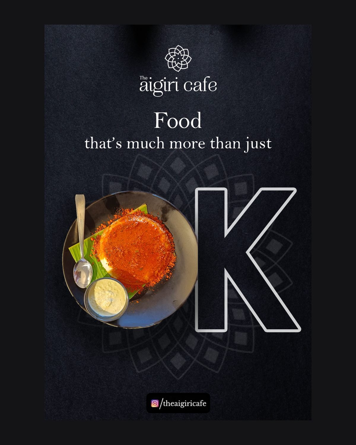 Aigiri Cafe social media design by Chaarvi Designs, Mysuru