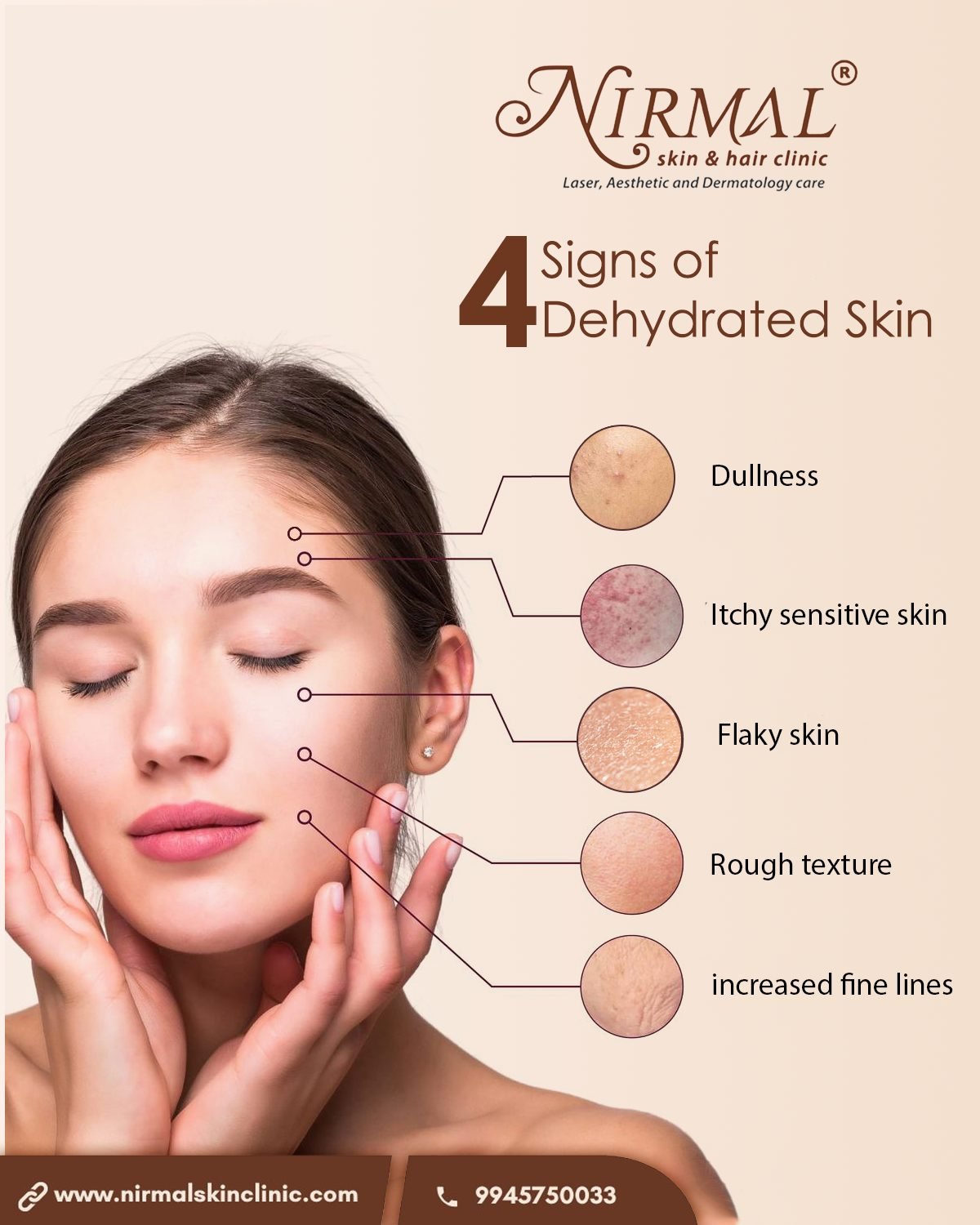 Nirmal Skin Clinic social media design by Chaarvi Designs, Mysuru