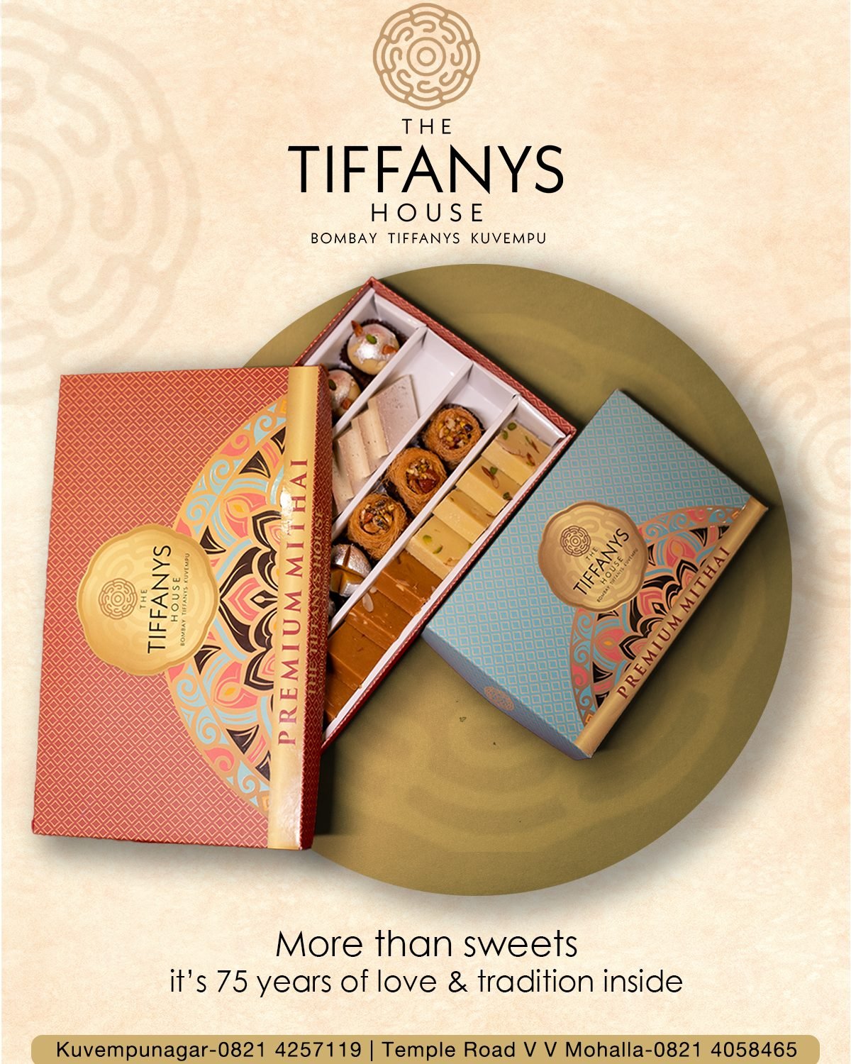 The Tiffany's House social media design by Chaarvi Designs, Mysuru