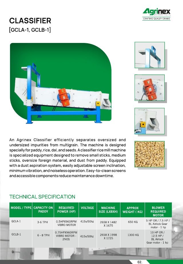 Agrinex Machinery product catalogue page 5, designed by Chaarvi Designs