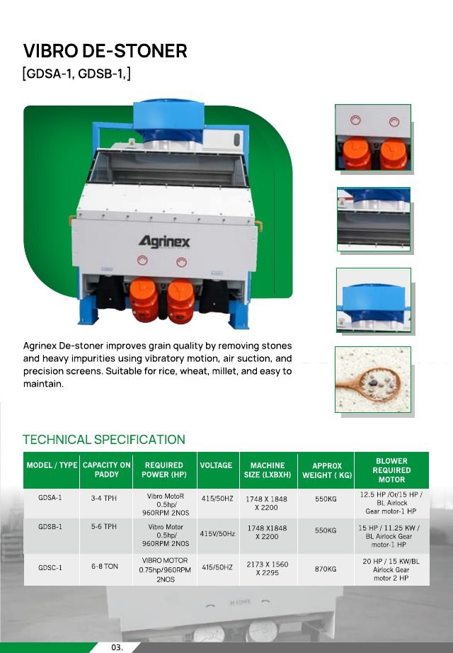 Agrinex Machinery product catalogue page 6, designed by Chaarvi Designs