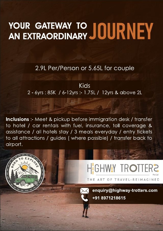 Highway Trotters travel brochure page 6, designed by Chaarvi Designs
