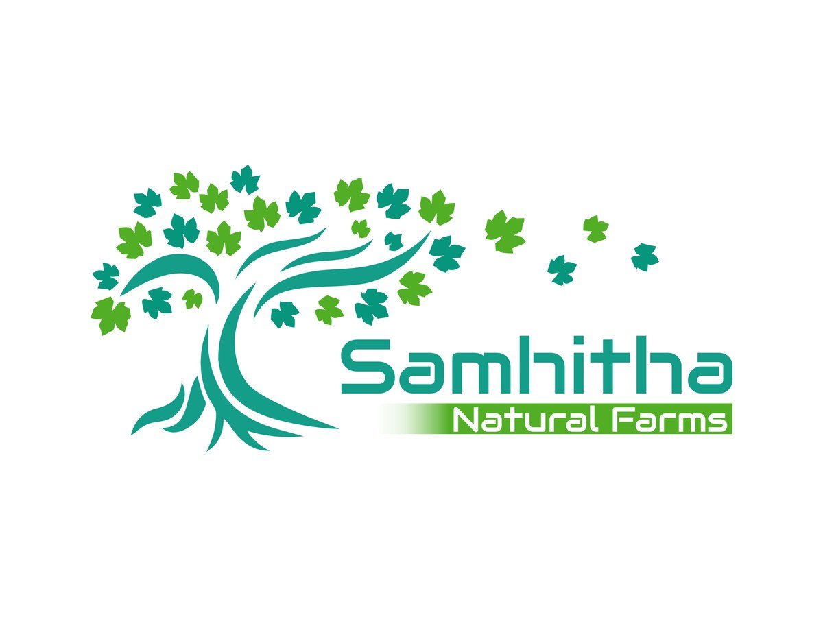 Samhitha Natural Farms logo designed by Chaarvi Designs