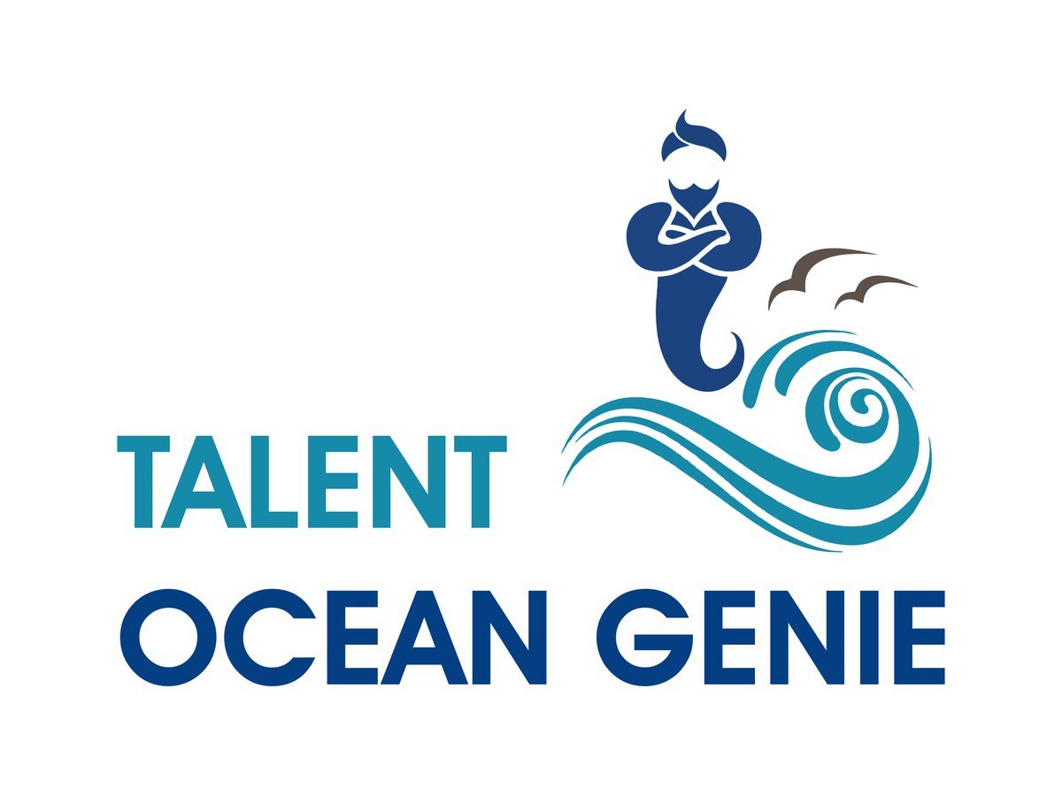 Talent Ocean Genie logo designed by Chaarvi Designs