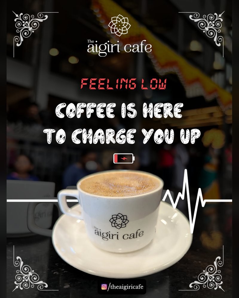 The Aigiri Cafe social media post by Chaarvi Designs 11
