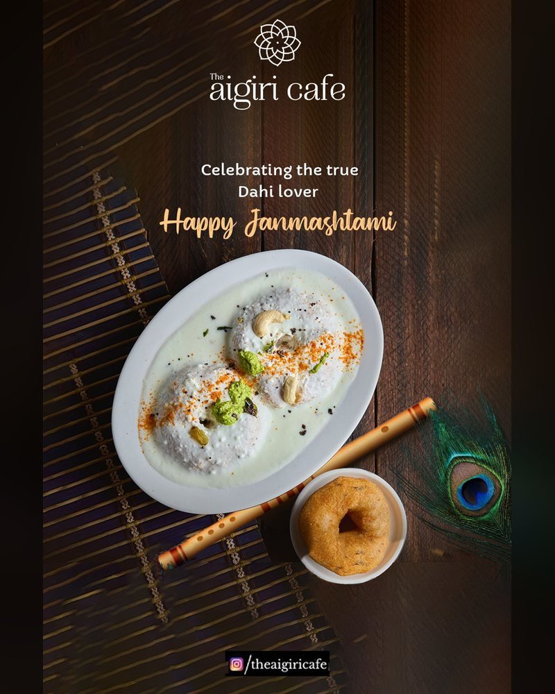 The Aigiri Cafe social media post by Chaarvi Designs 13