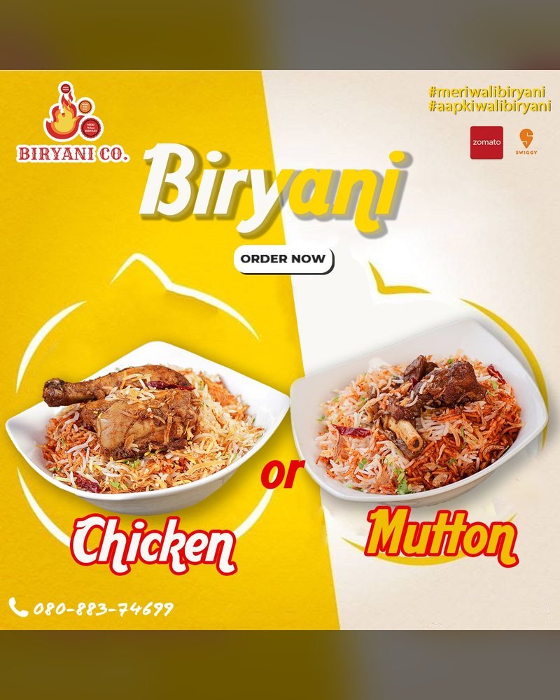 Biryani Co. social media post by Chaarvi Designs 8