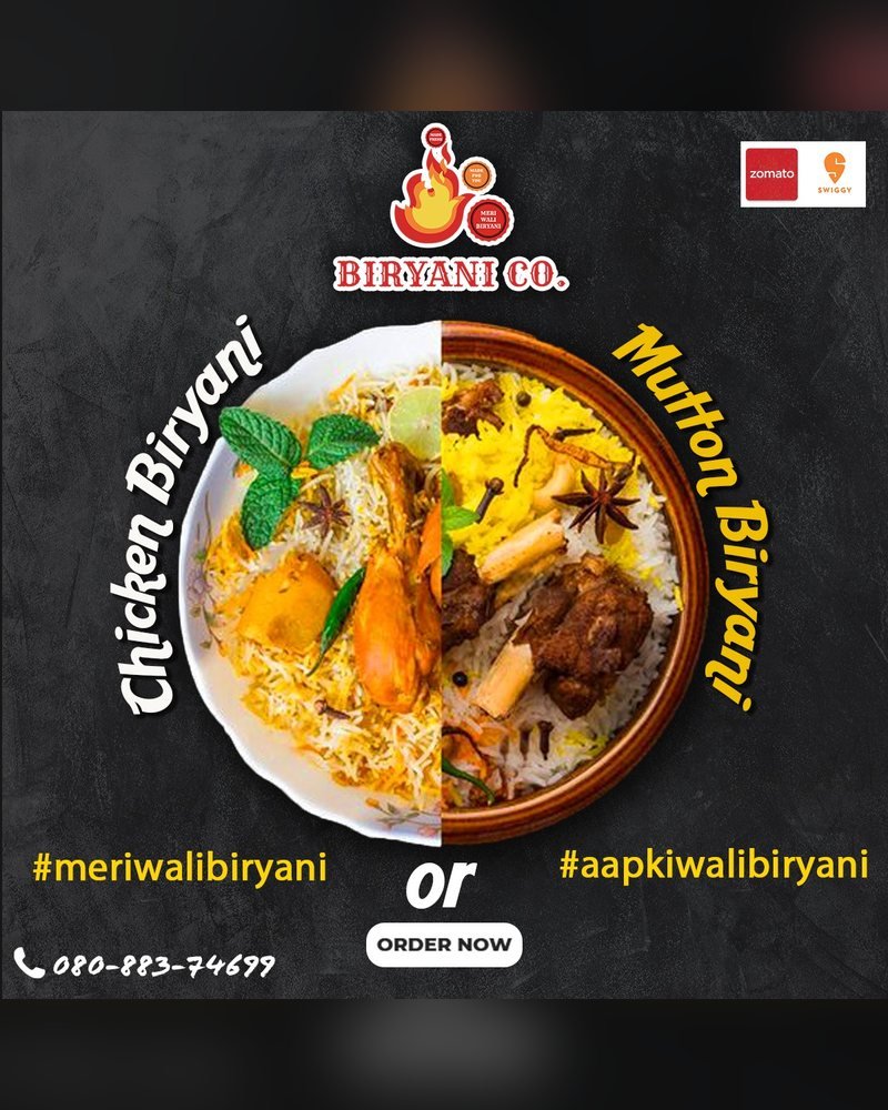Biryani Co. social media post by Chaarvi Designs 9
